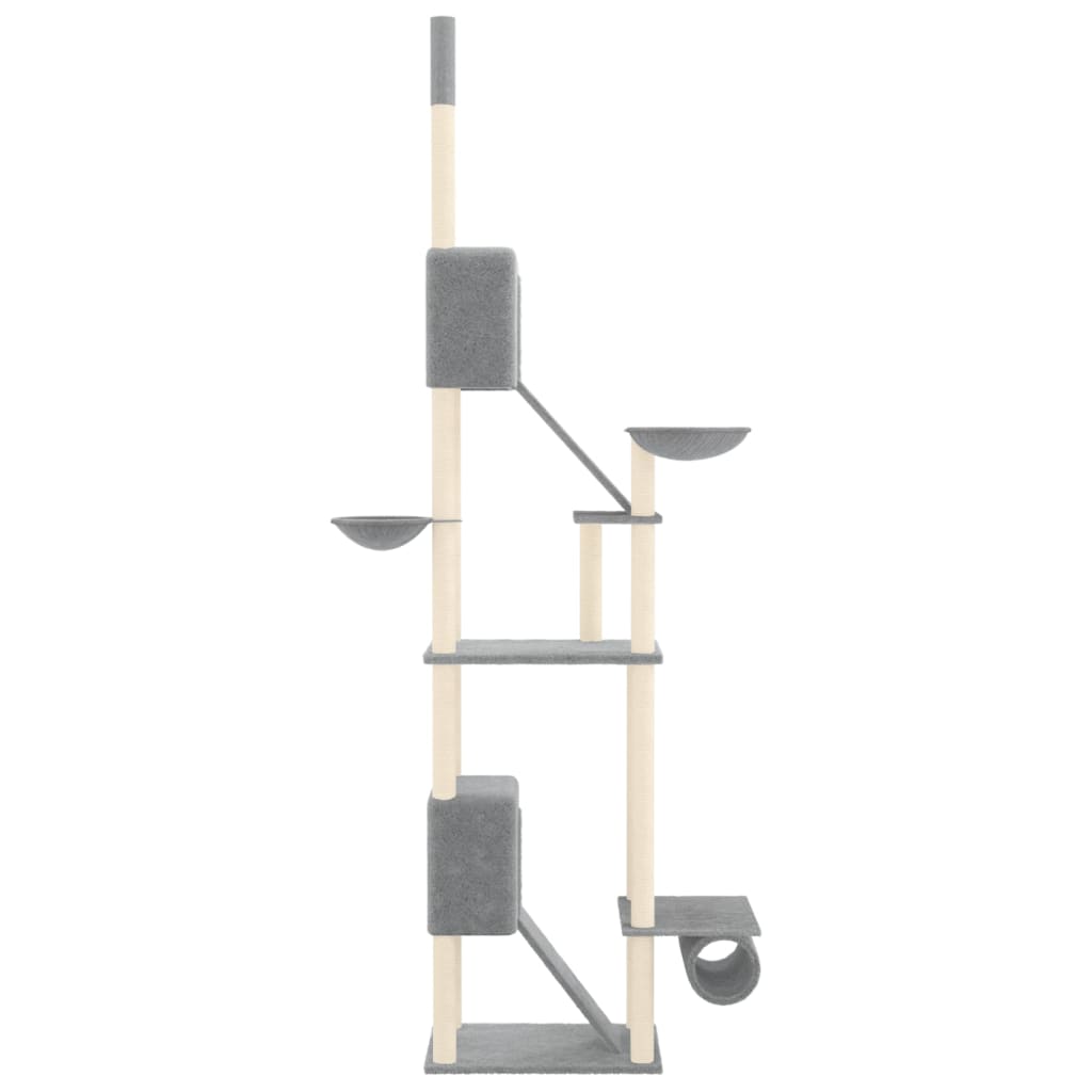 Floor to Ceiling Cat Tree Light Grey 277-303 cm