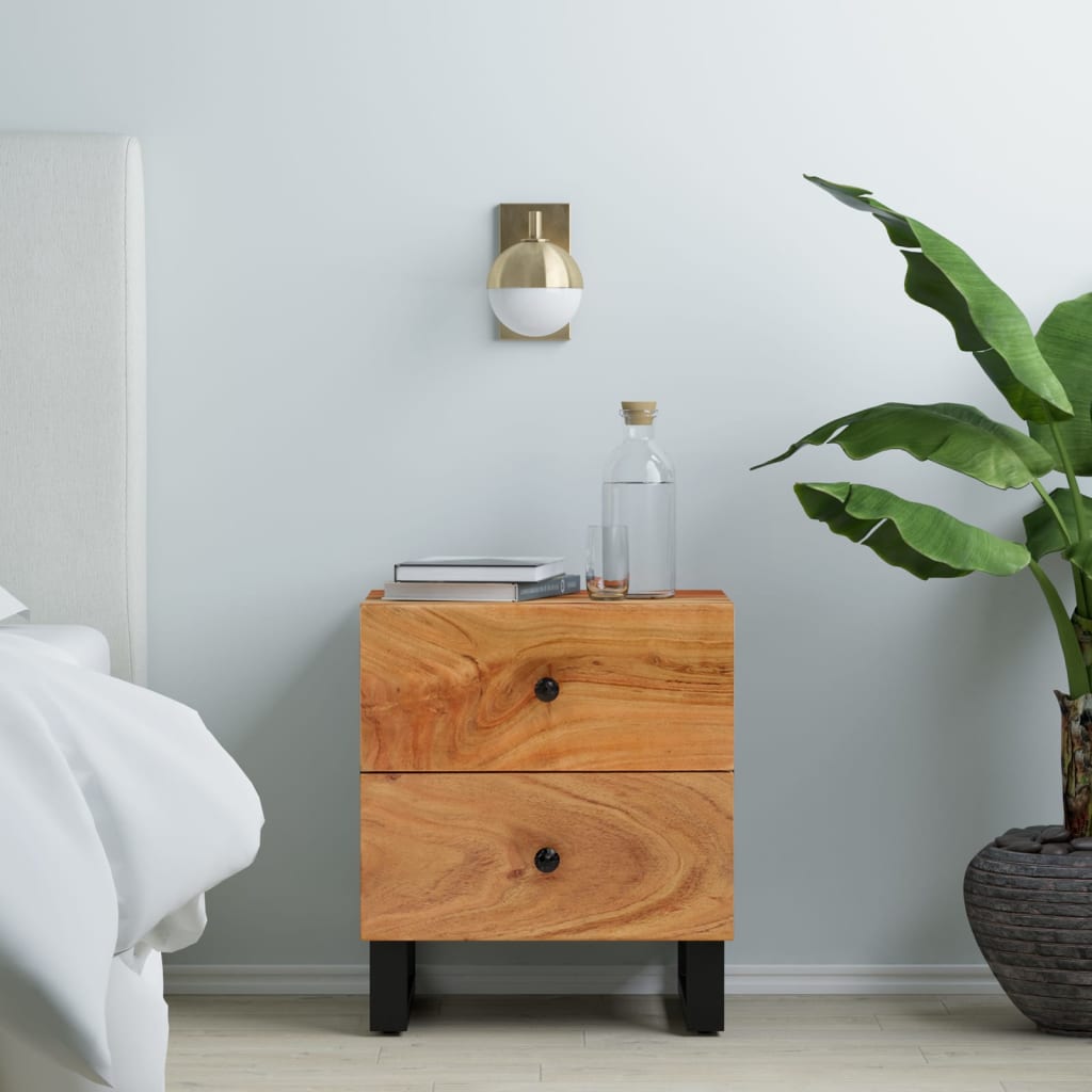 Bedside Cabinet 40x33x46 cm Solid Wood Acacia