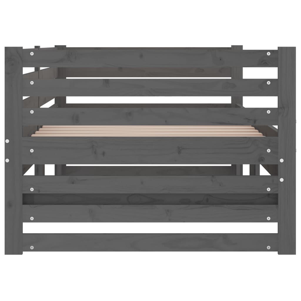 Pull-out Day Bed without Mattress Grey 2x(90x190)cm