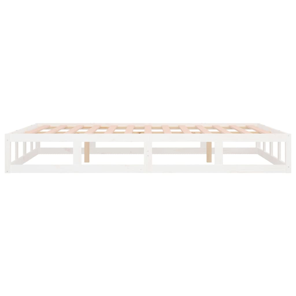 Bed Frame without Mattress White 120x190 cm Small Double  Solid Wood
