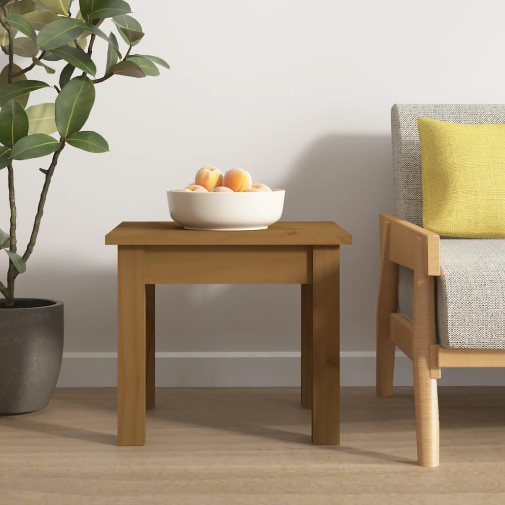 Coffee Table Honey Brown 35x35x30 cm Solid Wood Pine