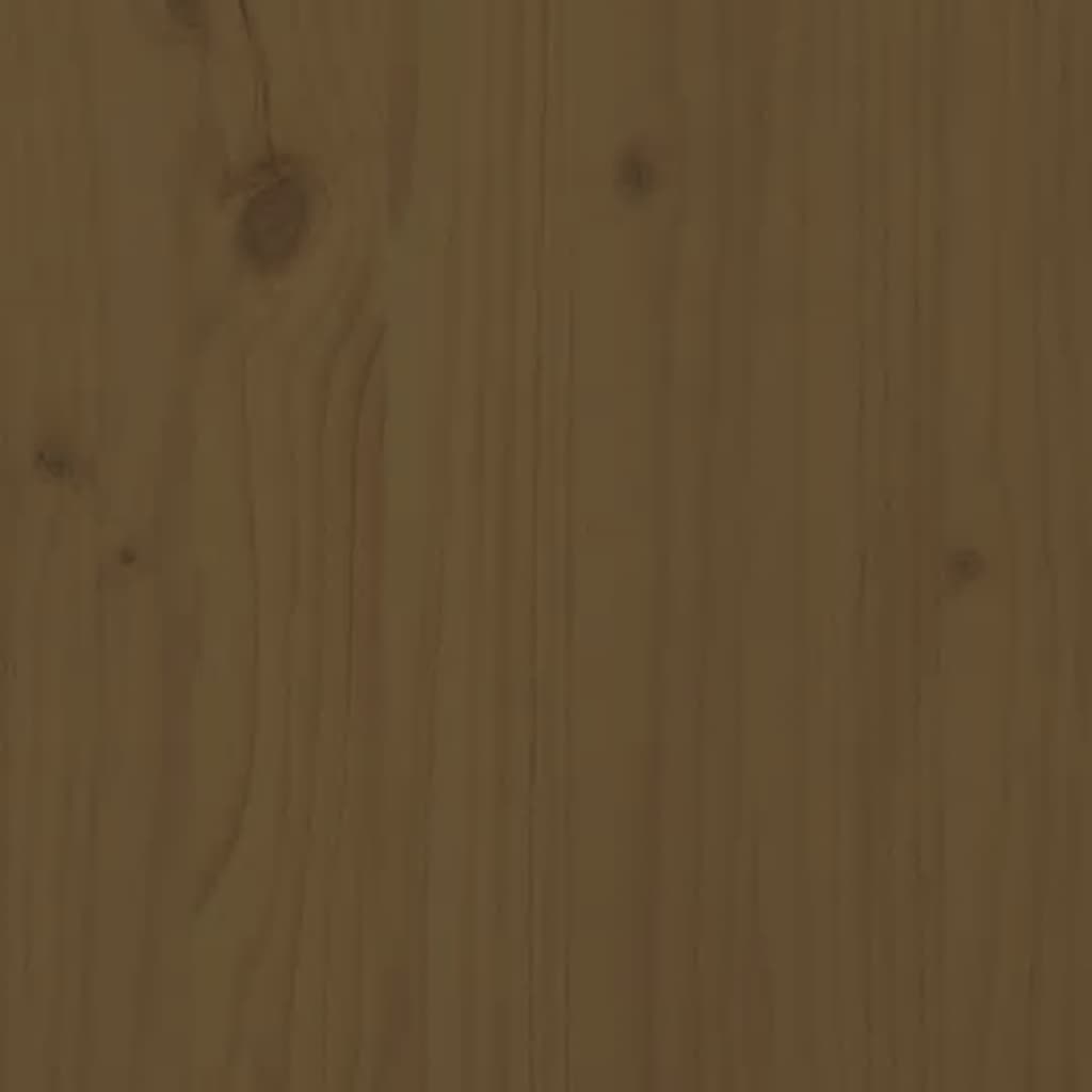 Bedside Cabinet Honey Brown 79.5x38x65.5 cm Solid Wood Pine