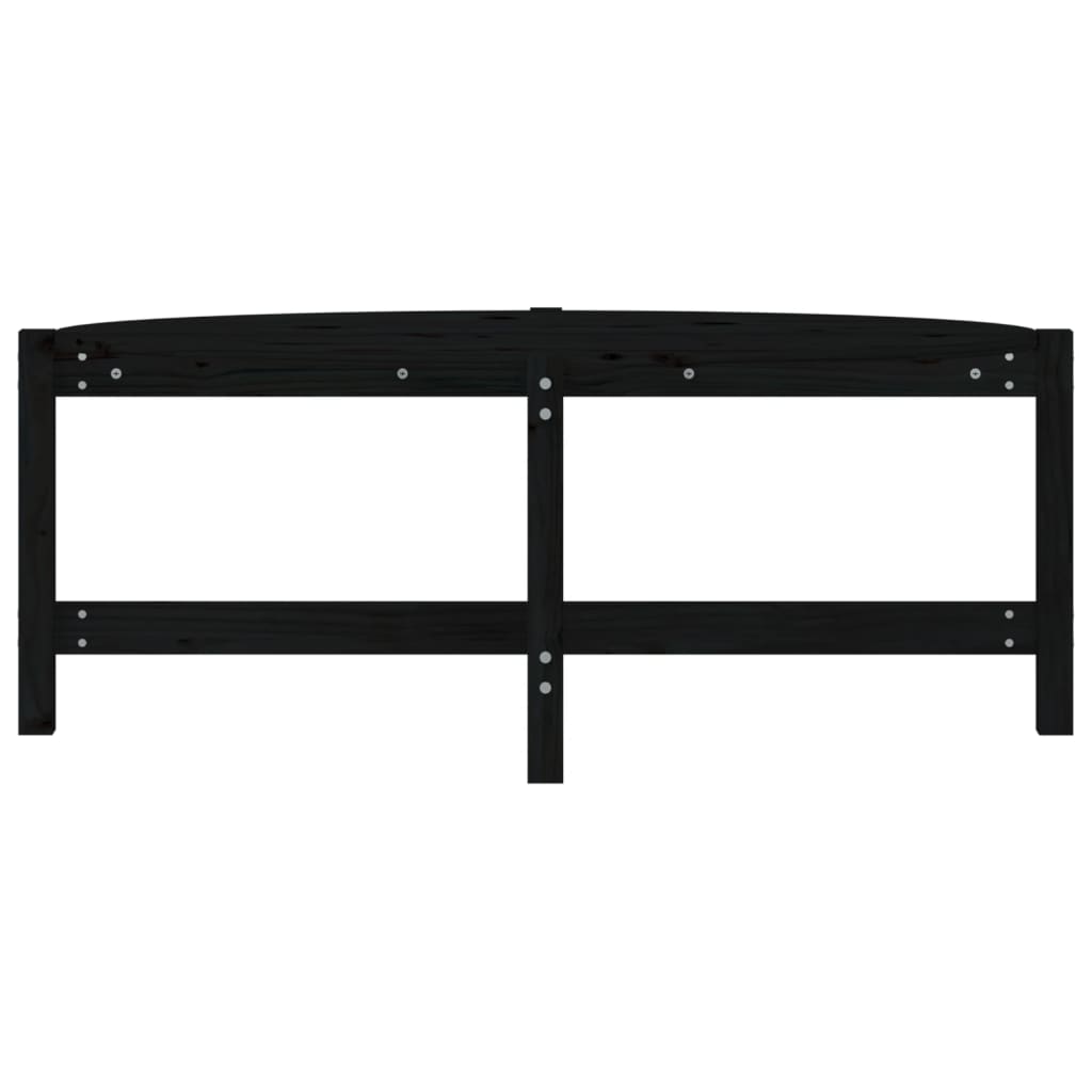 Coffee Table Black 118x63x45 cm Solid Wood Pine
