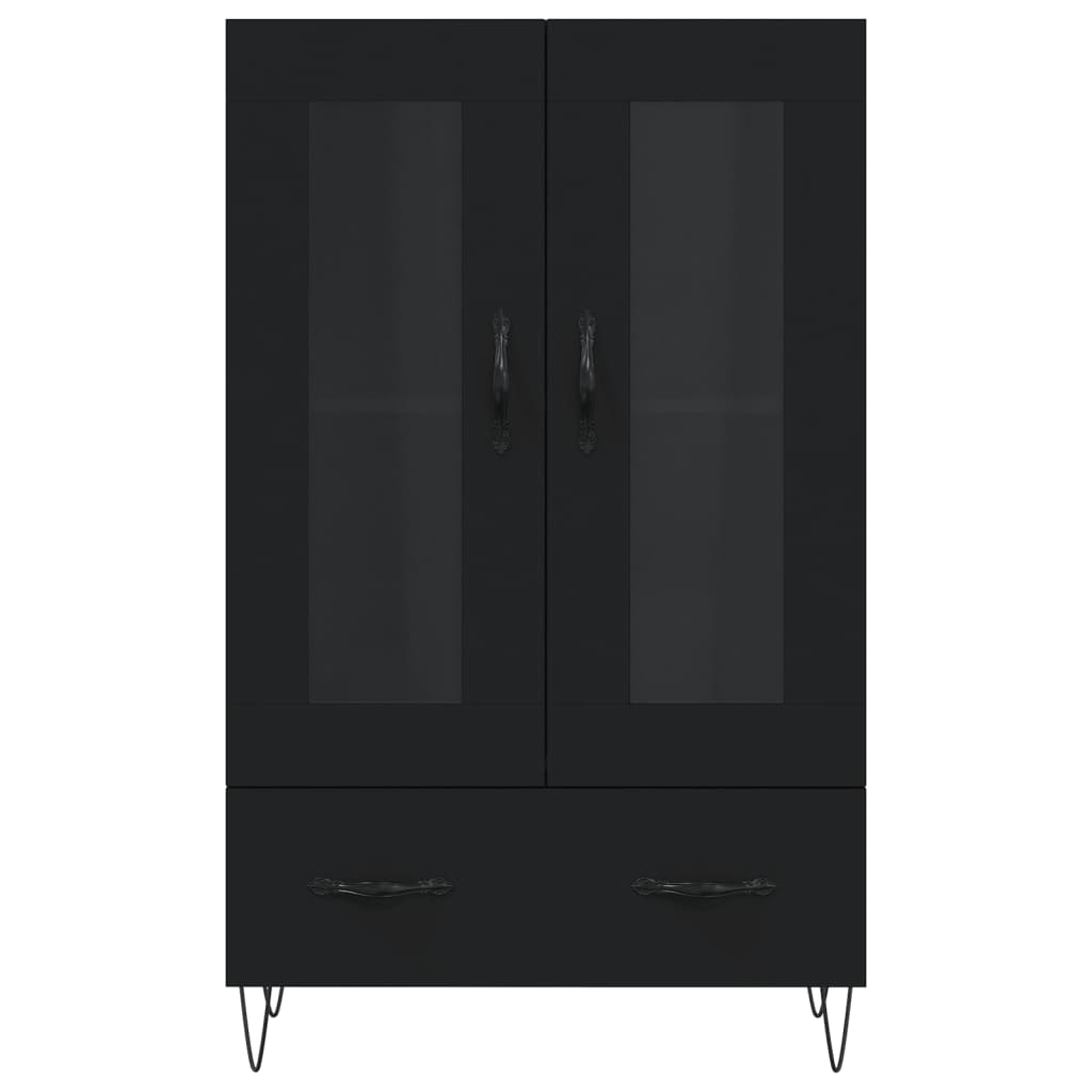 Highboard Black 69.5x31x115 cm Engineered Wood