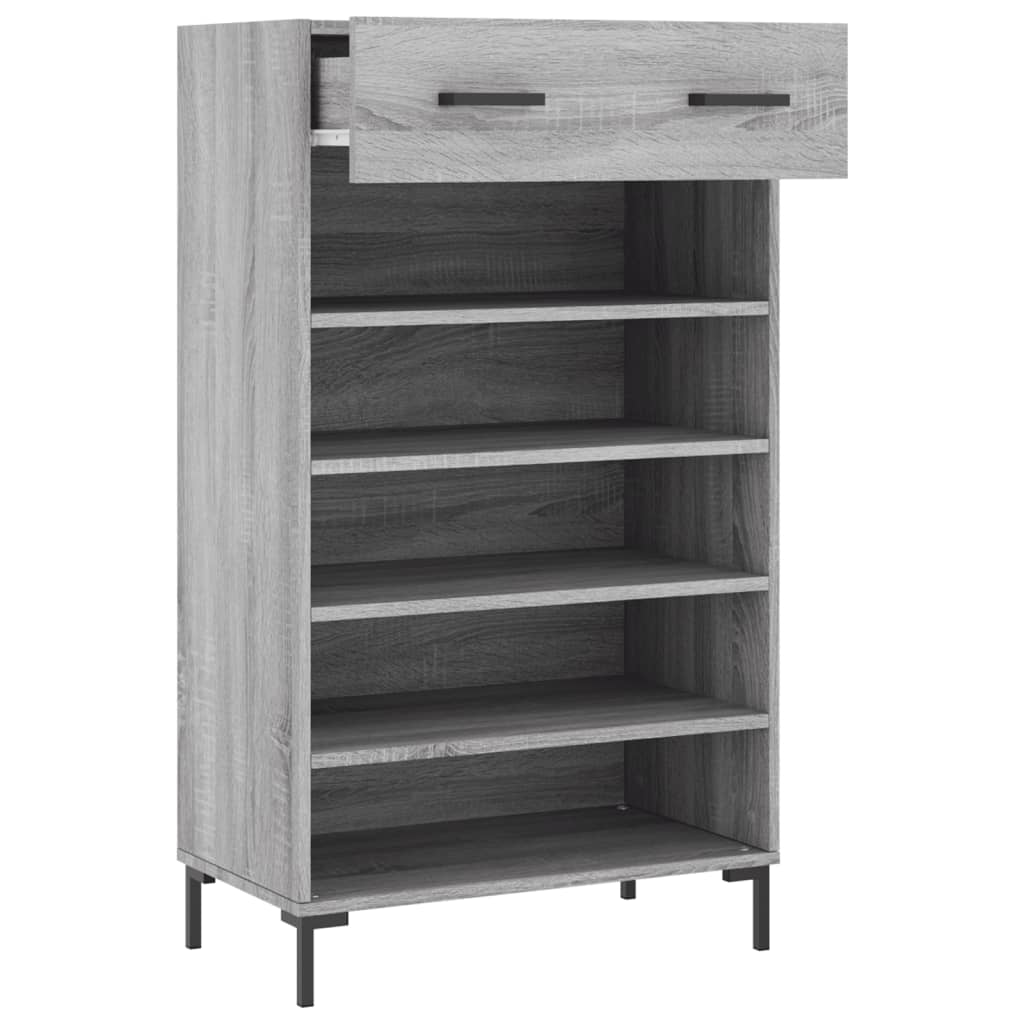 Shoe Cabinet Grey Sonoma 60x35x105 cm Engineered Wood