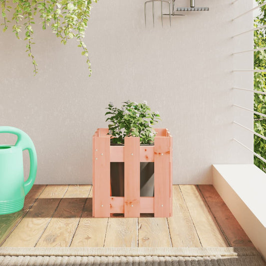 Garden Planter with Fence Design 30x30x30 cm Solid Wood Douglas