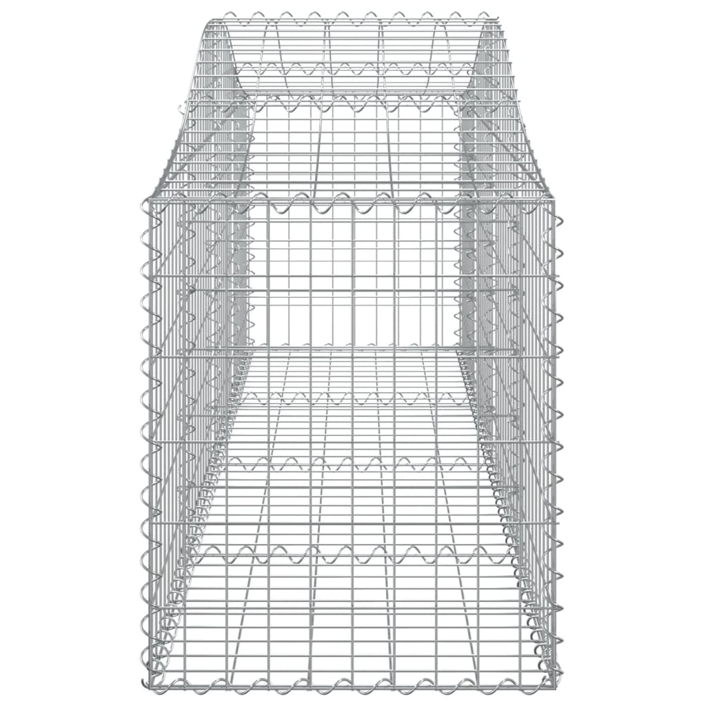 Arched Gabion Baskets 12 pcs 200x50x60/80 cm Galvanised Iron