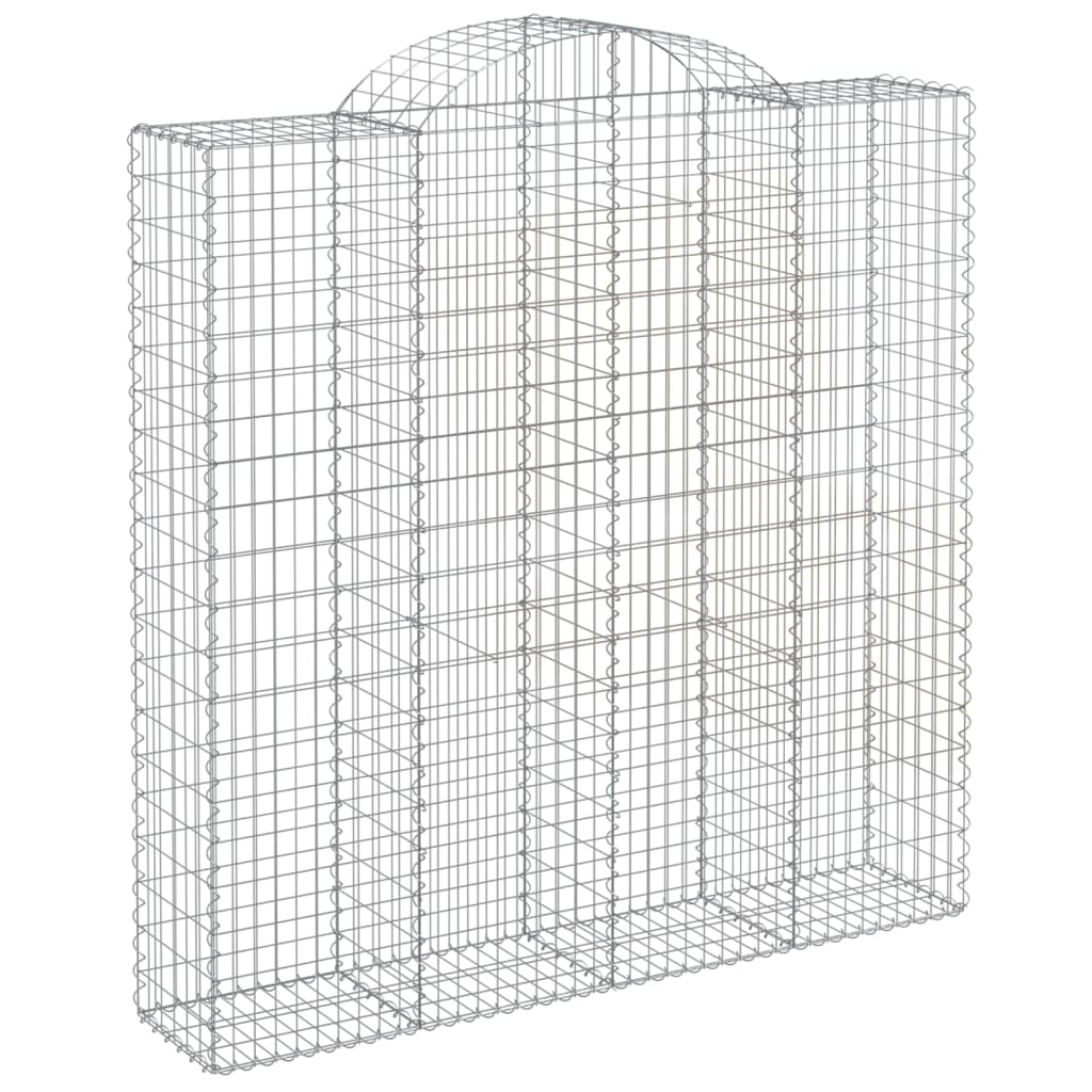 Arched Gabion Baskets 5 pcs 200x50x200/220 cm Galvanised Iron