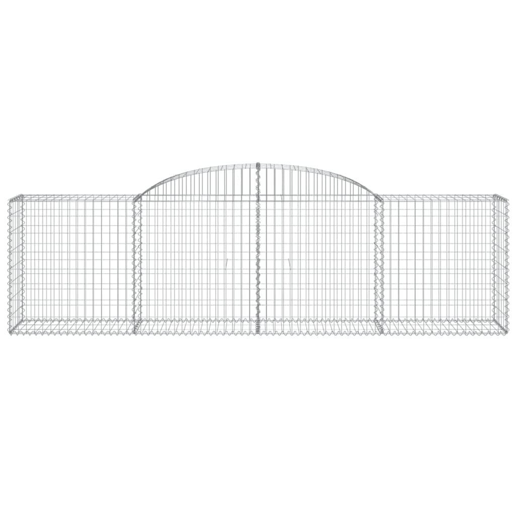Arched Gabion Baskets 9 pcs 300x50x80/100 cm Galvanised Iron