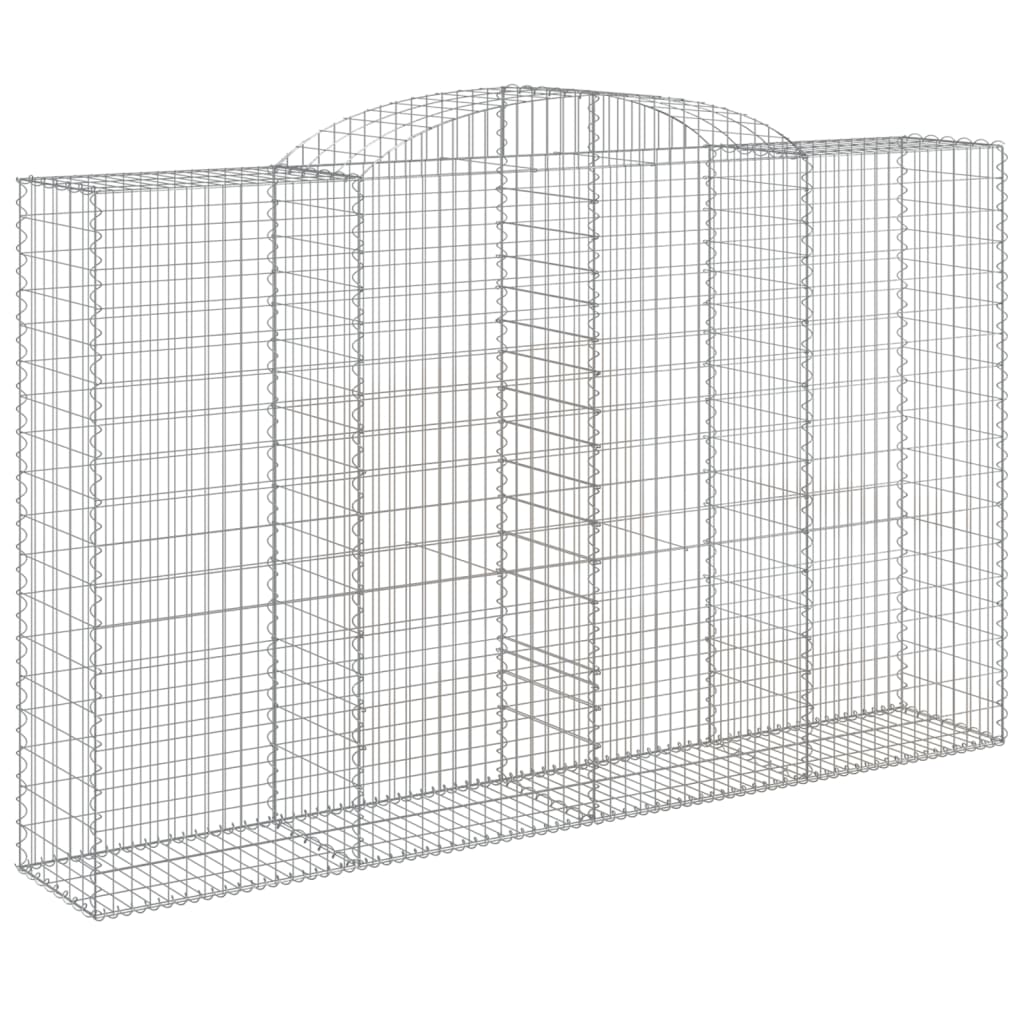 Arched Gabion Baskets 5 pcs 300x50x180/200 cm Galvanised Iron