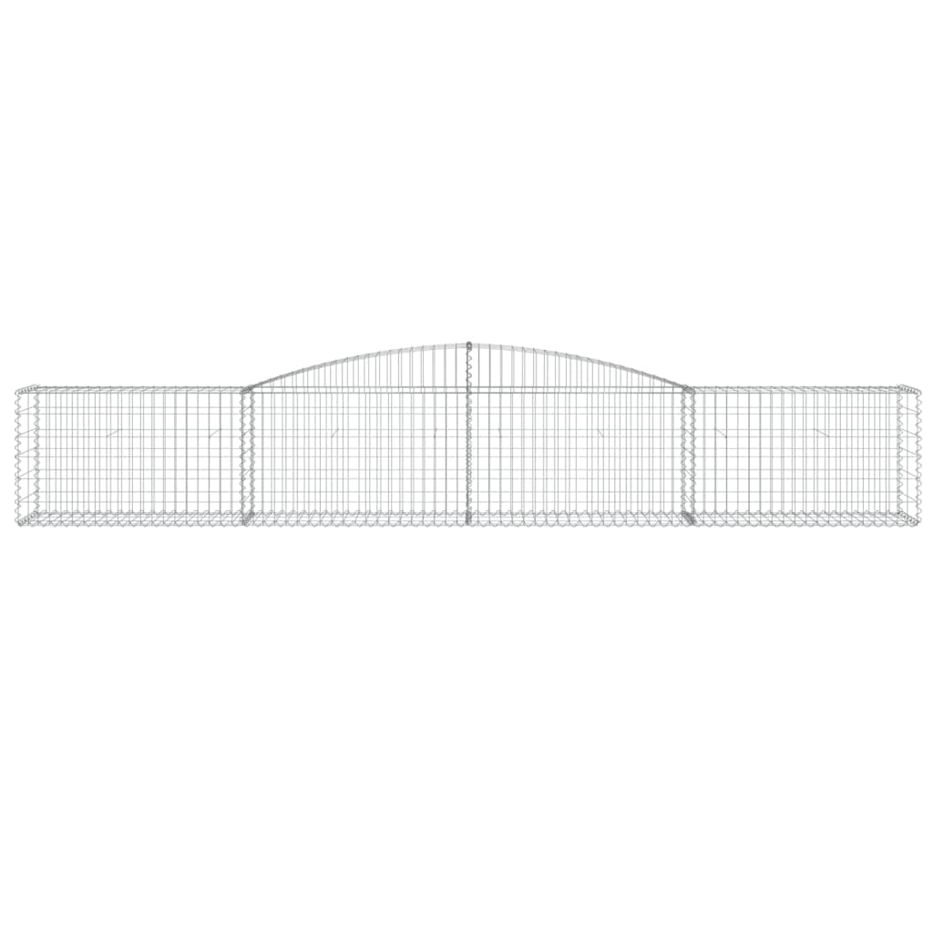 Arched Gabion Baskets 5 pcs 400x50x60/80 cm Galvanised Iron