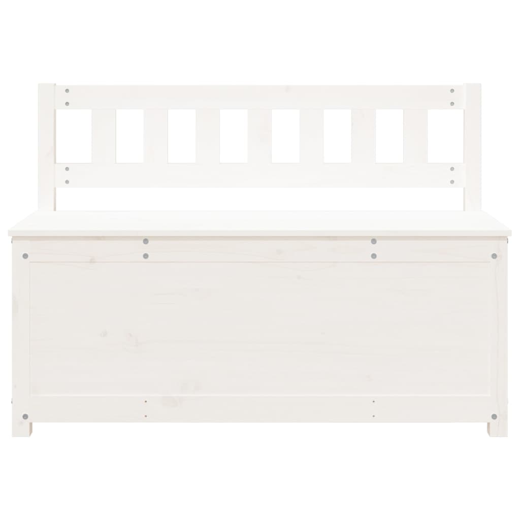 Bench White 110x41x76.5 cm Solid Wood Pine