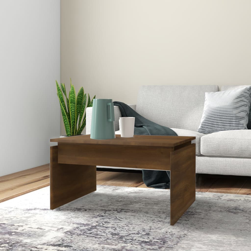 Coffee Table Brown Oak 68x50x38 cm Engineered Wood
