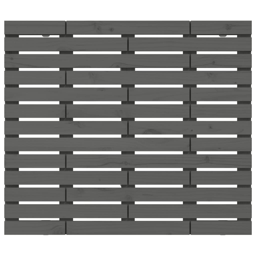 Wall Headboard Grey 96x3x91.5 cm Solid Wood Pine