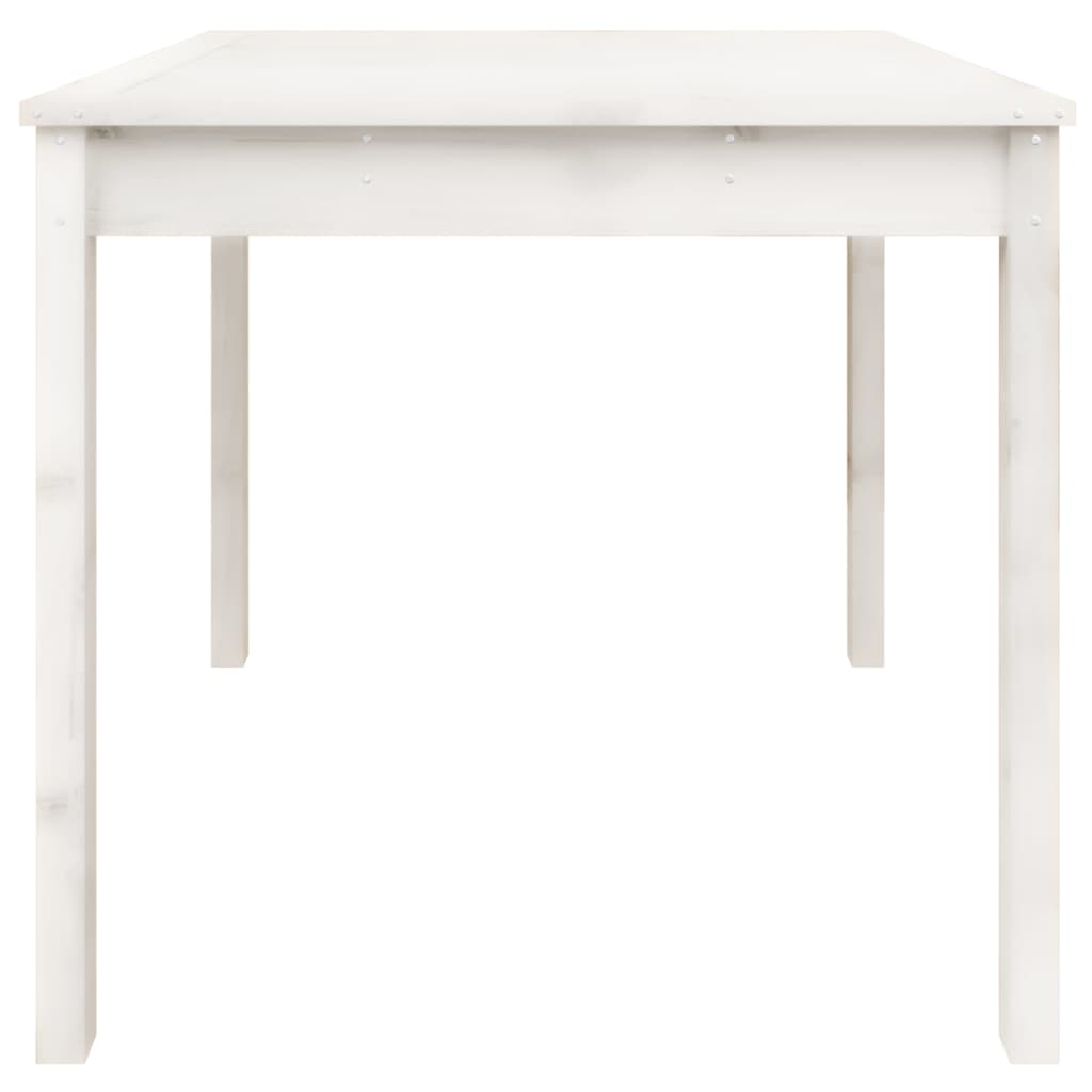 Garden Table White 82.5x82.5x76 cm Solid Wood Pine