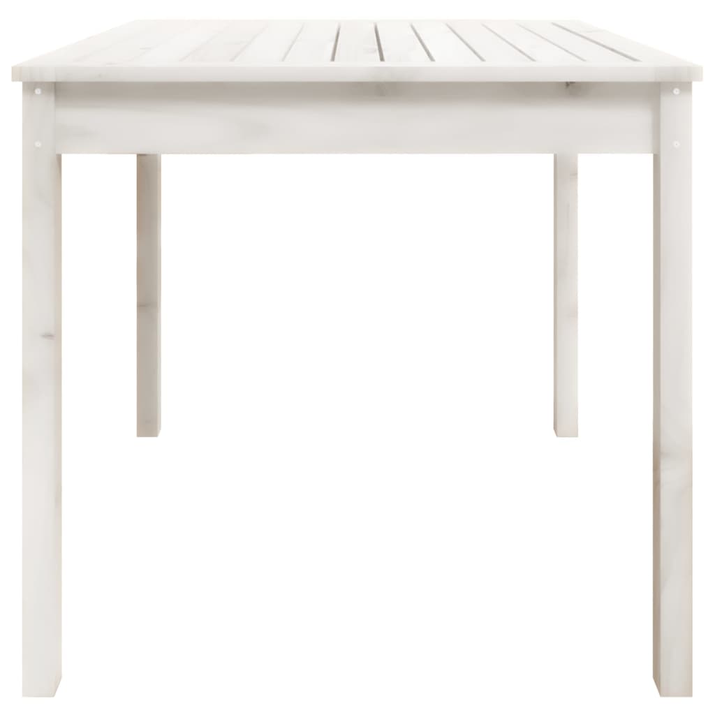 Garden Table White 82.5x82.5x76 cm Solid Wood Pine
