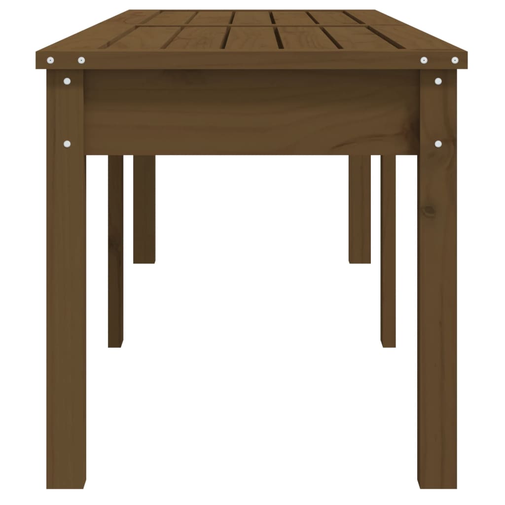 2-Seater Garden Bench Honey Brown 159.5x44x45 cm Solid Wood Pine