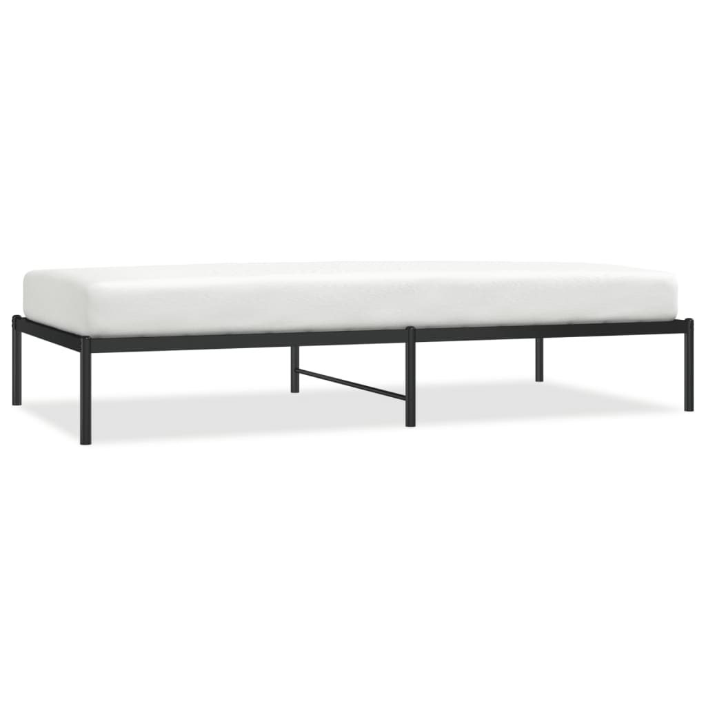 Metal Bed Frame without Mattress Black 100x200cm