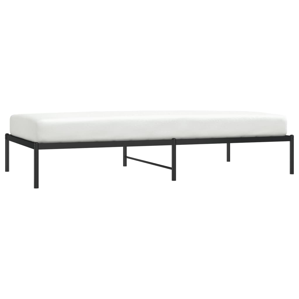 Metal Bed Frame without Mattress Black 100x200cm