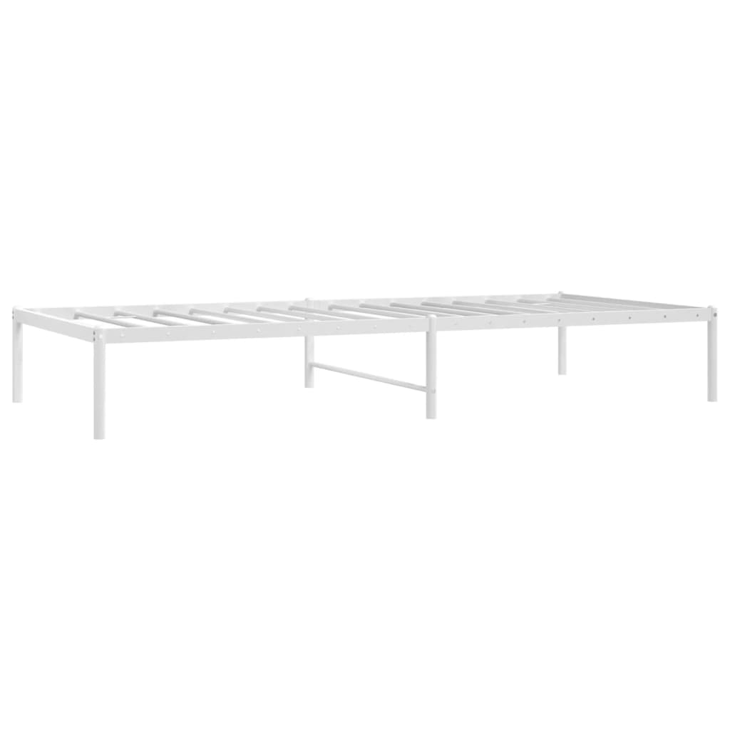 Metal Bed Frame without Mattress White 90x200cm