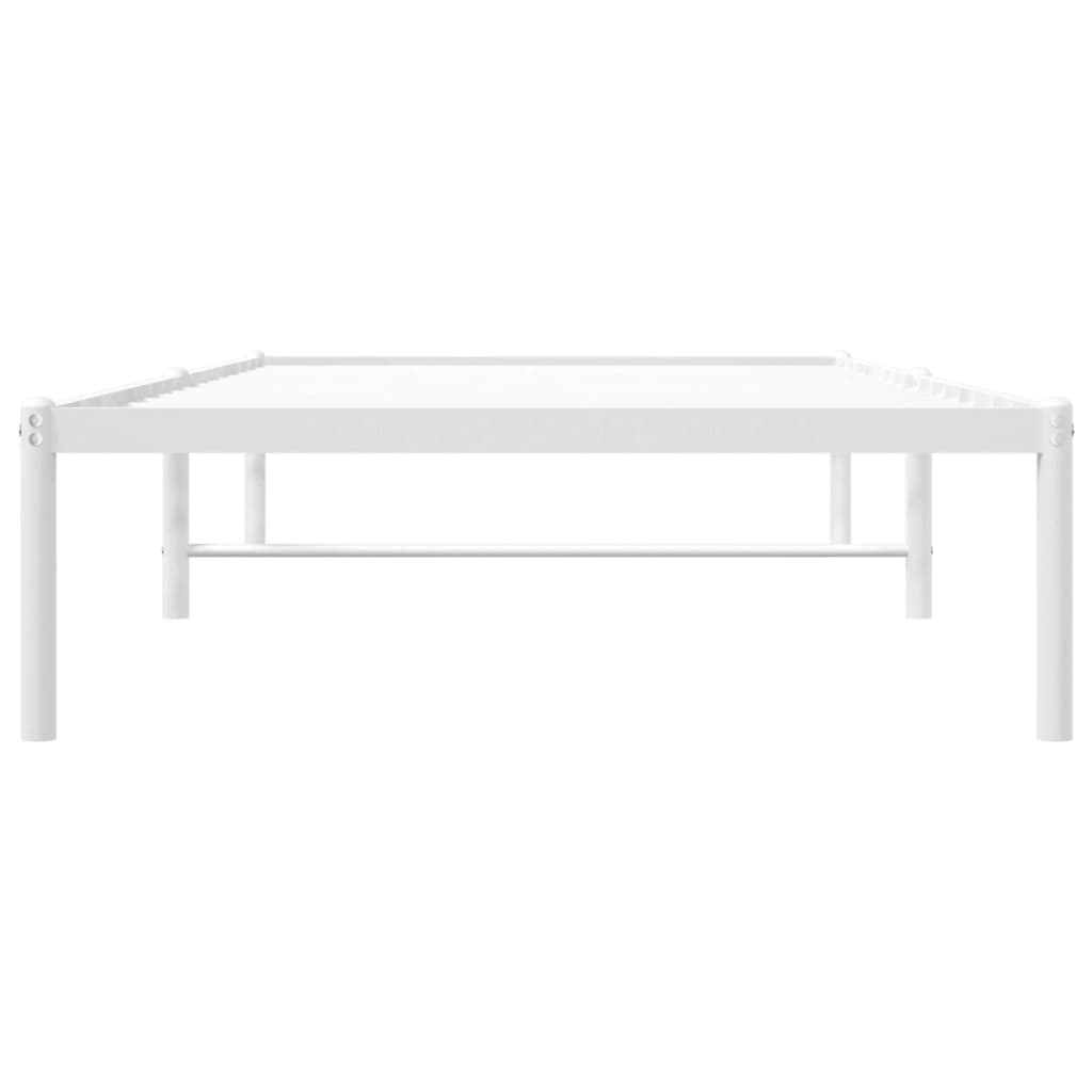 Metal Bed Frame without Mattress White 90x200cm