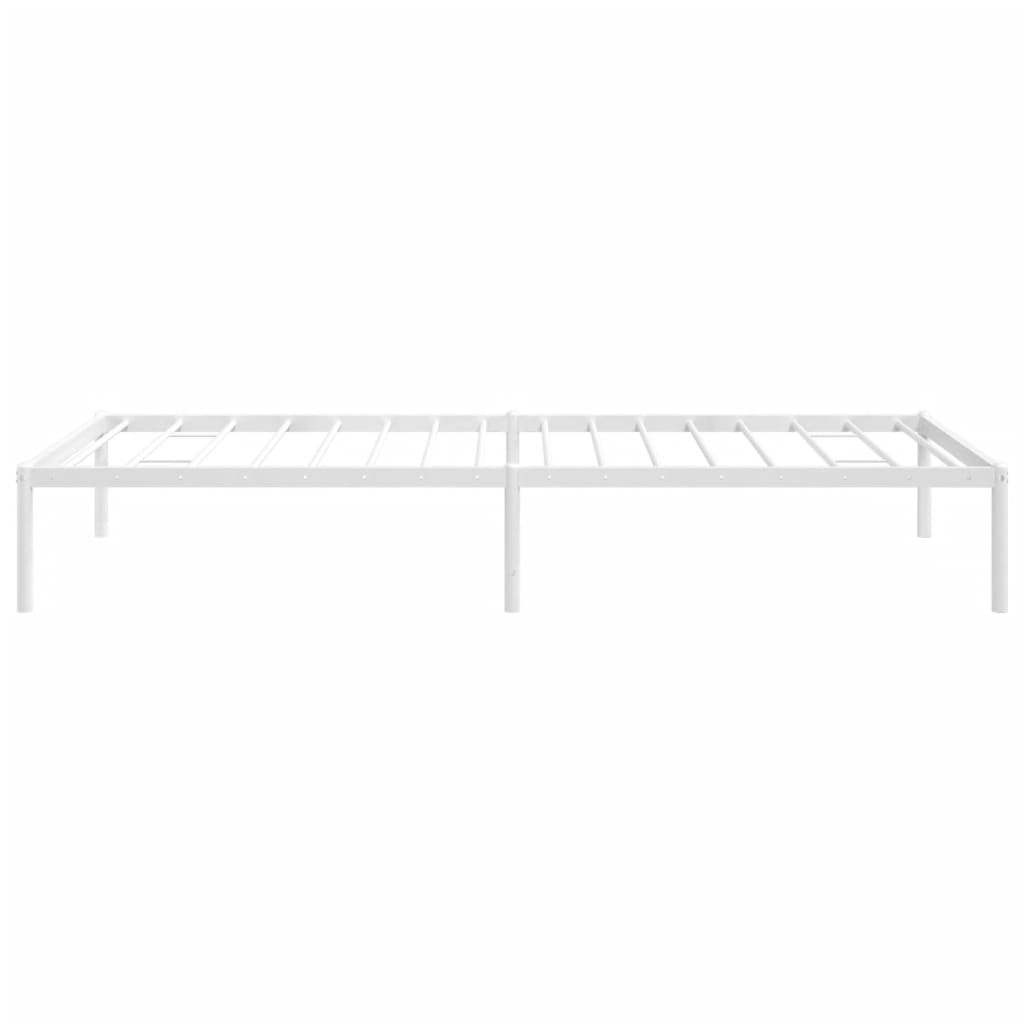 Metal Bed Frame without Mattress White 90x200cm