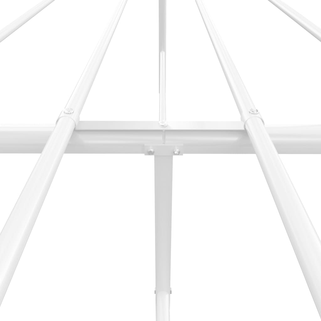 Metal Bed Frame without Mattress with Footboard White 135x190cm