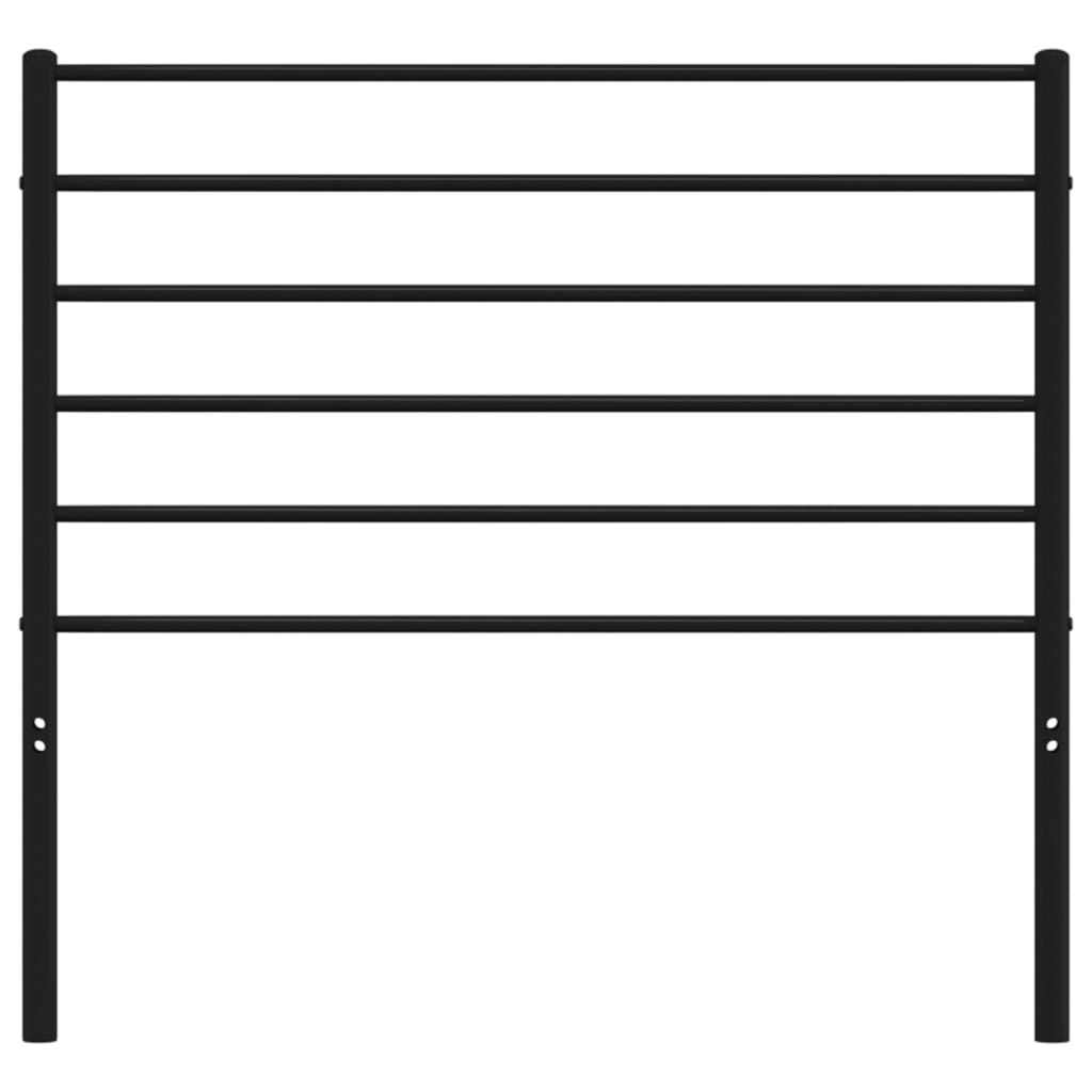 Metal Headboard Black 75 cm