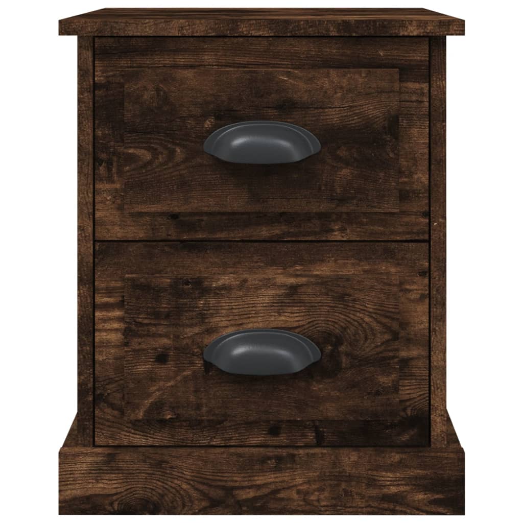 Bedside Cabinet Smoked Oak 39x39x47.5 cm Engineered Wood