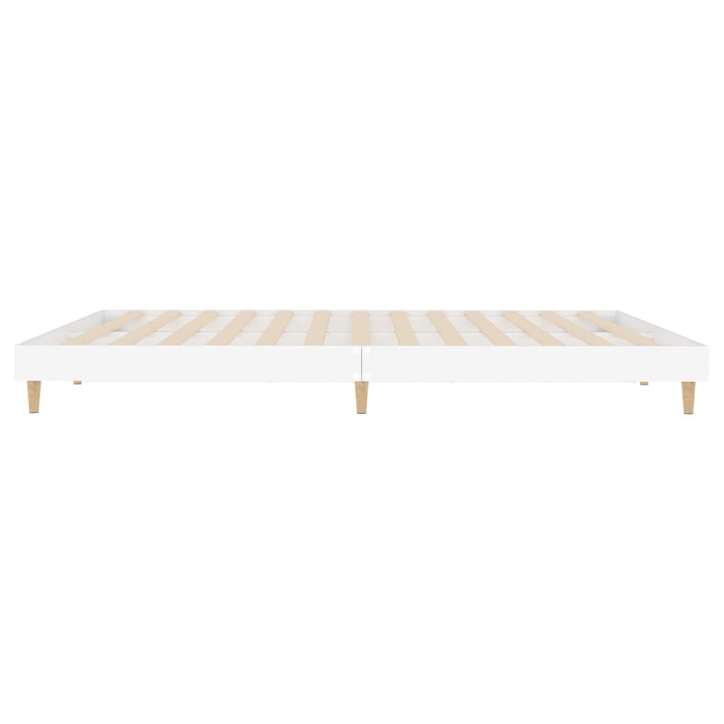 Bed Frame without Mattress White 140x200 cm Engineered Wood