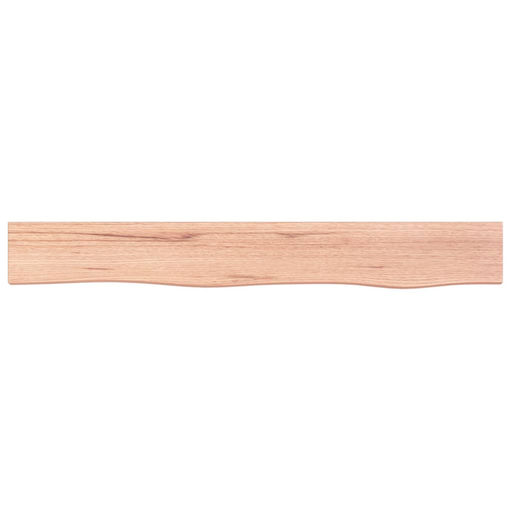 Wall Shelf Light Brown 80x10x4 cm Treated Solid Wood Oak