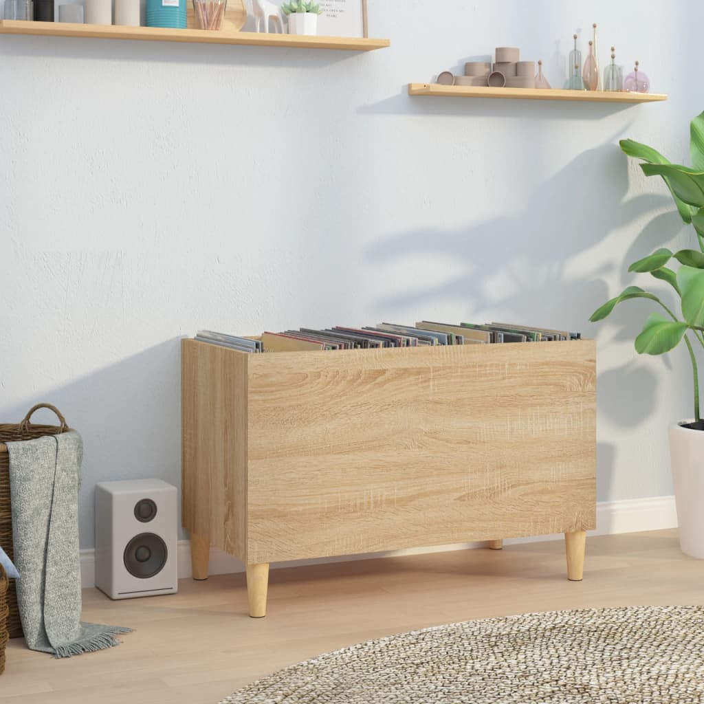 Record Cabinet Sonoma Oak 74.5x38x48 cm Engineered Wood