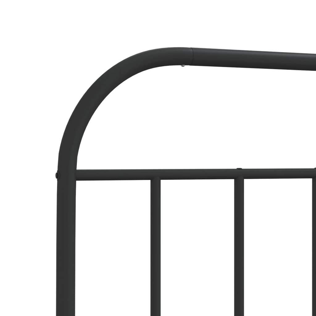 Metal Headboard Black 150 cm