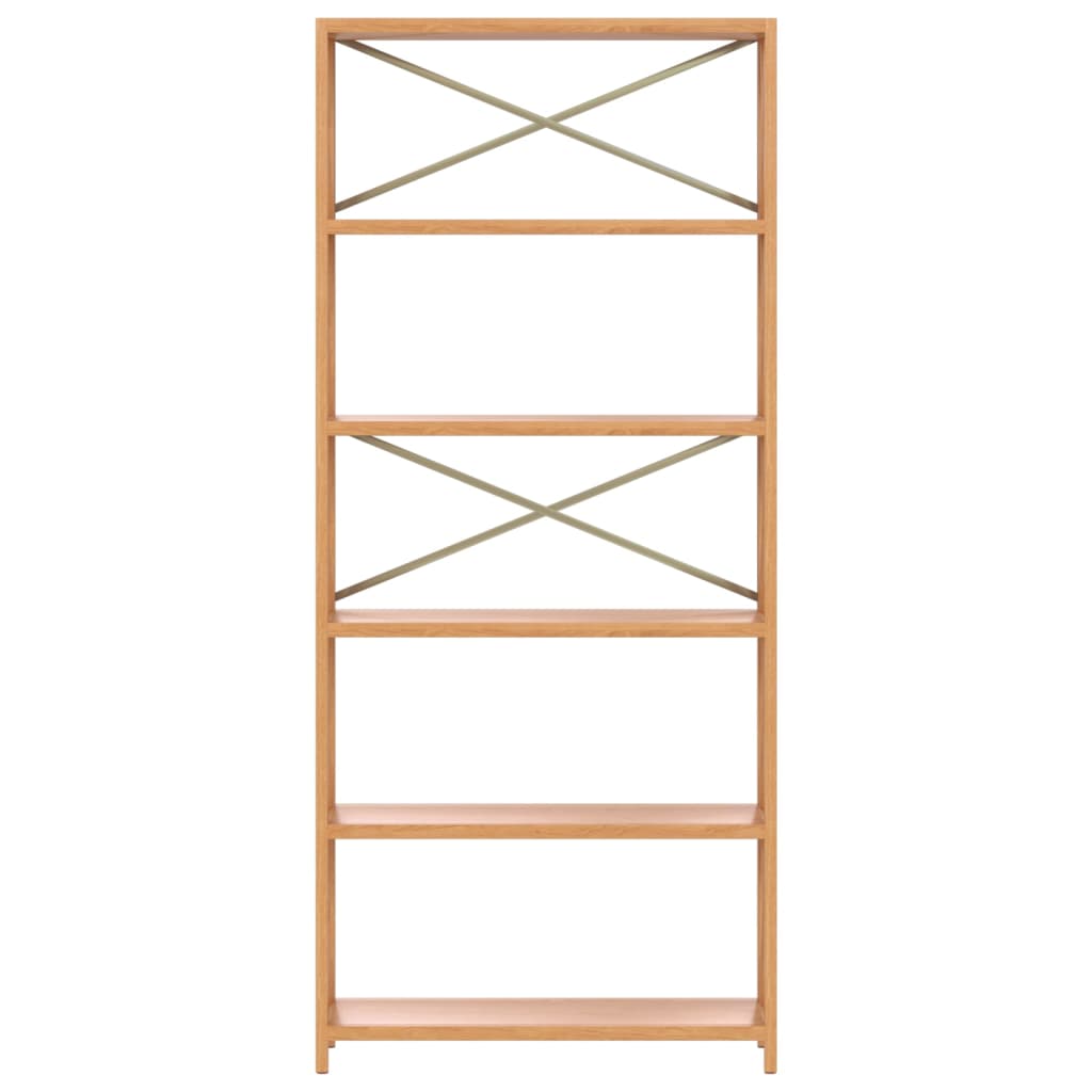 6-Tier Shelf 80x30x181 cm Solid Wood Oak