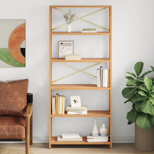 6-Tier Shelf 80x30x181 cm Solid Wood Oak
